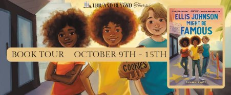 Ellis Johnson Might Be Famous book tour schedule banner

